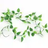 Decoração de Folhas de Pothos de Rattan Sintético Capa Falsa Plantas Verdes Embelezar Trepadeira de Flores Cobertura de Duto de Tubo de Água Ar Condicionado Folhas Verdes Flores