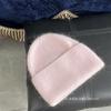 Gorro de punto de piel de conejo de invierno para mujer Coreano Nuevo Azul Blanco Gorro de lana Otoño e Invierno Cálido y a la Moda Sombrero pequeño que resalta el rostro