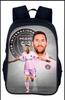 Mochila Messi Mundial de Fútbol Alrededores Mochila Escolar para Estudiantes Gran Capacidad Poliéster Mochila Reductora de Carga Bolsa para Computadora Dibujos Animados