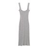 Roupas Femininas Transfronteiriças Europeias e Americanas 2025 Primavera Novo Vestido Sexy Tricotado Elástico Decote Quadrado 5584195