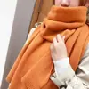 Novo Lenço Feminino de Inverno Estilo Coreano Versátil Outono e Inverno Xale Espessado Lã Tricotada Lenço Estilo Coreano ins de Estudante