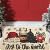 Felpudo Festivo de Navidad para Entrada, Resistente a la Suciedad, Resistente al Desgaste, Fácil de Limpiar, Felpudo para Baño, Absorción Rápida de Agua, Alfombrilla Antideslizante