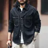 Nueva camisa de mezclilla lavada de lyocell y lino para hombre, camisa casual relajada de moda de primavera para hombre