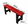 Banqueta Colorida para Cambiar Zapatos en Casa, Silla Larga para Comedor de Entrada, Estilo Nórdico, Moderna Combinación de Colores Dopamina Memphis de Doble Color