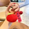Colgante de peluche tejido a crochet cosas buenas suceden lana tejida a mano Caqui bueno Caqui suceden llavero para bolso accesorios pequeños