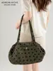 Bolsa Tote com Estampa de Bolinhas Estilo Coreano 2025, Grande Capacidade para o Dia a Dia e Viagem, Bolsa de Ombro de Nylon com Grande Capacidade