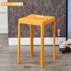 Taburete cuadrado de plástico simple y grueso, estilo nórdico para el hogar, silla de comedor, taburete informal, taburete cuadrado creativo popular en Internet.