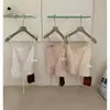 Liquidação Final, Sem Trocas ou Devoluções, Camisola Doce com Cadarço para Mulheres, Slim Fit Primavera/Verão, Valoriza o Corpo, Top Curto Versátil