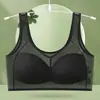 Chaleco de malla sin costuras transfronterizo para tallas grandes, transpirable, sin aros, realza y sujeta los senos laterales, con orificios de ventilación, hace que los senos grandes parezcan más pequeños, sujetador para mujer
