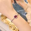 Pulsera de Acero Inoxidable con Hilo de Color Mágico Seiko Broca de Alto Carbono Rosa Seco Lujo Ligero Gama Alta Nido de Pájaro Che Fanta Pulsera con Taladro para Mujer
