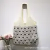 Bolsa Roja para Mujer, Salida de Invierno, Bolso Tejido Estilo Perezoso, Bolso de Hombro de Punto para el Viaje Diario, Bolsa de Compras, Gran Capacidad