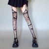 Nueva red de pesca antienganches sexy transparente hueca por los cuatro lados Medias para mujer Calcetines de liga abiertos para mujer Jacquard Liguero