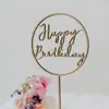 Nuevo Estilo Ins Transfronterizo Feliz Cumpleaños Madera Feliz Cumpleaños Inserto para Pastel de Cumpleaños Inserto para Pastel de Cumpleaños