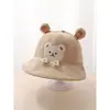 Gorro de Bebé para Primavera y Otoño, Gorro de Pescador de Pana para Niños, Gorro de Sol de Dibujos Animados para Niña, Gorro Cortavientos para Niño, Lindo de Invierno