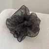 Scrunchie de Renda com Estampa de Leopardo Doce e Fresco Estilo Coreano para Mulheres, Elástico Elegante para Coque, Corda para Rabo de Cavalo Baixo