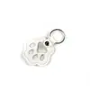Colgante Creativo de Cuero con Forma de Pata Hebilla Conmemorativa para Mascotas Almacenamiento de Pelo de Gato y Perro Adorno de Foto de Mascota Colgante Lindo de PU