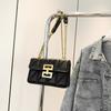 Bolso vintage para mujer, moderno, cuadrado, pequeño, con cadena, informal, estilo coreano, estilo occidental, bandolera para mujer 2024