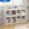 Gabinete de celosía partition de mesita de noche semi-cerrado gabinete de almacenamiento de dormitorio estante de almacenamiento de estantería de mesita de noche almacenamiento de extremo de cama de piso ocho compartimentos