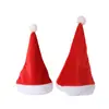 Nuevo gorro navideño para adultos y niños, decoración navideña, gorro de felpa de terciopelo rojo y dorado, regalo para fiestas navideñas