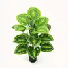 Plantas Filodendro Coloridas Transfronteiriças da Amazon em Vários Tons de Rosa, Plantas Verdes Artificiais Decorativas para Sala de Estar Interna com 18 Folhas, Plantas de Paisagismo em Vasos