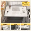 Mesa de computador dobrável, pequena mesa de cabeceira, mesa para dormitório estudantil, mesa de estudo, mesa preguiçosa para quarto, mesa com prateleira de armazenamento