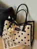 Bolso Grande de Lunares Estilo Relajado para Mujer 2026 Nuevo Bolso Tote de Verano para el Trabajo y los Desplazamientos Bolso de Hombro Único