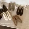 2026 Nuevo Estilo Lazo Ropa Exterior Otoño/Invierno Zapatos Casuales de Suela Plana de Lana de Cordero Zapatos Calientes de Algodón Mocasines de Piel Zapatos Individuales para Mujer