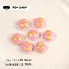 Cuentas Cuadradas Pequeñas Lindas de Dibujos Animados Material de Joyería para Pulsera Collar Colgante Hecho a Mano Cadenas para Teléfono Móvil
