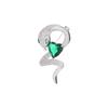Anillo Verde Creativo Distintivo Abrazo Corazón Forma de Serpiente Zodiaco Chino Broche Forma de Serpiente Nicho Lujo Ligero Traje Abrigo Pin Distintivo