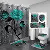 Cortina de ducha impermeable de poliéster con estampado digital de alta definición, superventas de comercio electrónico transfronterizo, para baño y hotel, suministro directo del fabricante