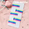 Paquete de 50 ~ ¡Sentido de Chica Vigorosa! Pasador de Arcoíris Color Caramelo Estilo Harajuku Japonés y Coreano Accesorios Básicos para el Cabello