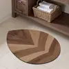 Alfombrilla de Suelo Estampada de Terciopelo Técnico Baño Retro Antideslizante Puerta de Inodoro Secado Rápido Sin Lavado Transfronterizo Gran Río