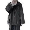 Chaqueta de trabajo para hombre estilo coreano moderna ins estilo Harajuku chaqueta de primavera para pareja mapache casual todo-combinación Pu chaqueta guapa