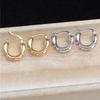 Pendientes de plata S925 con forma de guisante, hebilla de perla multicuentas, accesorios para pendientes de 7 cuentas, soporte vacío DIY 5583