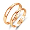 Pulsera de anillo de amor puro, simple y brillante, estilo coreano, nueva moda, chapada en oro rosa, anillo de pareja para hombres y mujeres