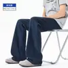 Pantalones de tiro alto ligeramente acampanados con estampado de serpiente, estilo americano, retro, pantalones casuales extralargos para hombres altos, negros