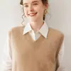 Chaleco Suéter de Punto Baicai Terciopelo Otoño/Invierno Nuevo Top sin Mangas Holgado Capa Base Color Sólido Camisola