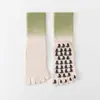 Calcetines de Cinco Dedos para Mujer, Color Degradado, Fitness en Casa para Yoga, Pilates, Dedos Separados, Antideslizantes, con Puntos, Calcetines Deportivos de Media Caña al por Mayor