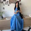 Vestido Chaleco con Estilo Francés y Ambiente Vacacional para Mujer 2026 Nuevo Diseño de Verano con Cintura Ajustada Adelgazante de Corte A Largo