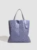 Bolso de hombro tote para mujer, estilo coreano y japonés, nuevo para primavera, patrón de rombos geométricos, versátil, gran capacidad, moderno y a la moda