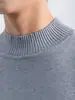 Suéter de Invierno de Cuello Alto Medio para Hombre Yimeng, Prendas de Punto de Manga Larga para Hombre, Camiseta Base Cálida, Moderno y Versátil