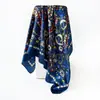 Pañuelo Clásico Europeo y Americano 90cm Pañuelo Cuadrado de Satén Paisley Flor de Anacardo Pañuelo de Seda Chal de Moda Pañuelo de Seda Transfronterizo