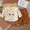 Ropa de Primavera para Niñas, Conjunto de Camiseta de Gato, Elegante y a la Moda, Ropa de Primavera y Otoño para Bebé Niña de 0-3 Años, Ropa para Bebés y Niños Pequeños
