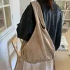 Bolsa Estilo Preguiçoso Feminina 2025 Nova Outono e Inverno Retrô Tote de Camurça de Grande Capacidade Versátil Bolsa de Ombro para o Dia a Dia