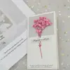 Cielo estrellado flor seca Día de la Madre tarjeta de felicitación bendición escrita a mano Festival de la Diosa tarjeta de felicitación de dibujos animados postventa flores tarjeta de agradecimiento