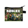 Bolsa de moedas infantil Roblox Cross-border, bolsa pequena portátil de desenho animado para estudantes, chave de moedas, bolsa quadrada de poliéster para armazenamento