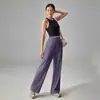 Calça de Yoga Lulu para Mulheres, Calça Casual de Perna Larga Emagrecedora, Calça de Yoga para Esportes ao Ar Livre, Calça de Perna Reta para Fitness Corrida Treinamento
