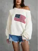 Desejo Moda Feminina Primavera e Outono da Amazon Suéter Branco Simples Europeu e Americano Confortável Versátil Estilo Preguiçoso Malhas Atacado