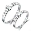 Anillo de pareja para hombre y mujer Anillo abierto simulación Diamante Joyería网红 suministro de comercio exterior ventas directas de fábrica venta al por mayor de anillos