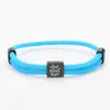 Pulsera de Cuerda Milanés Multicolor Lista para Usar Transfronteriza Día de la Madre Acero Inoxidable Negro Grabado Pulsera de Cuerda Trenzada Ajustable